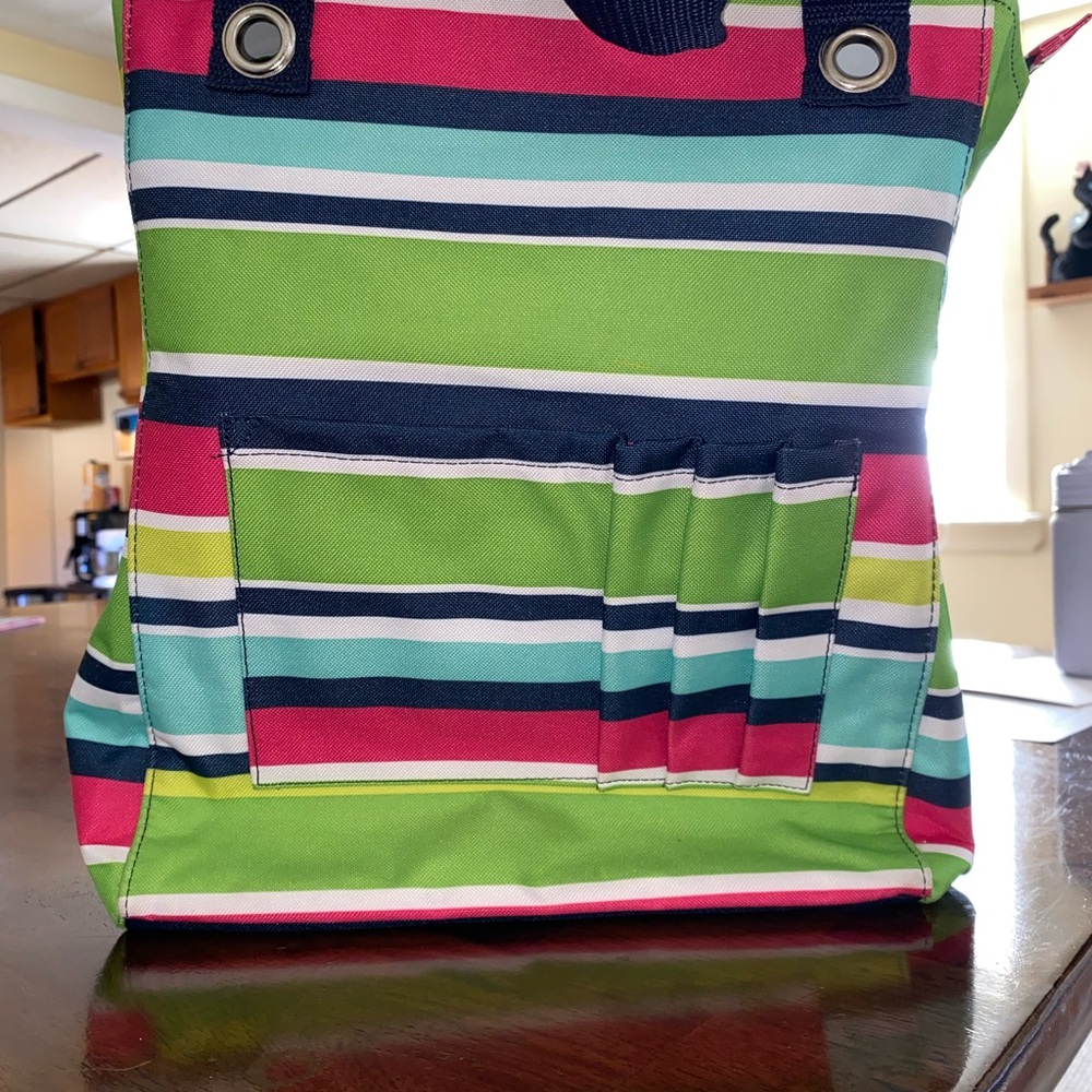 Thirty-One Pink and Green Tote Bag